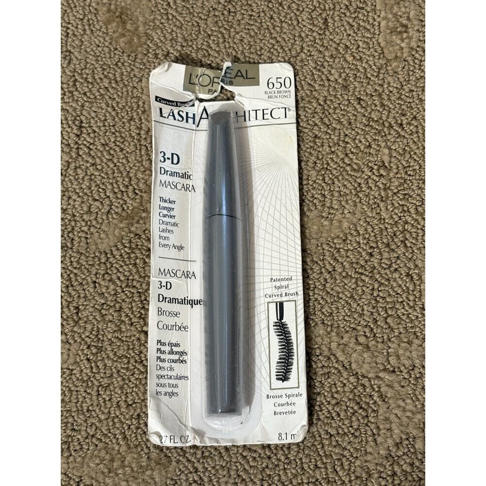 L'OREAL 3-D DRAMATIC‎ THICK EYE LASHES #650 BLACK/BROWN Rare To Find